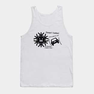 Slippery Warning -  Features Angry Snowflake Tank Top